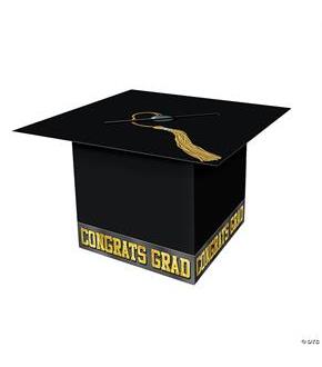 Grad Cap Card Box Black