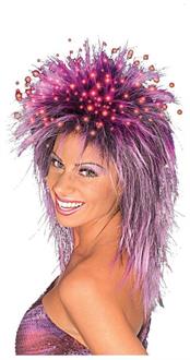 Purple Fiber Optic Wig