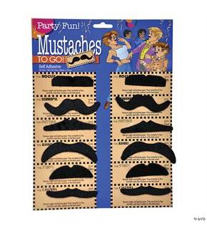 Mustache Card Of 12 Eq 1