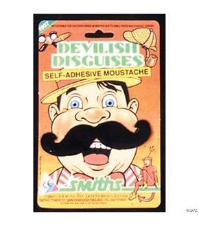 Black Handle Bar Mustache