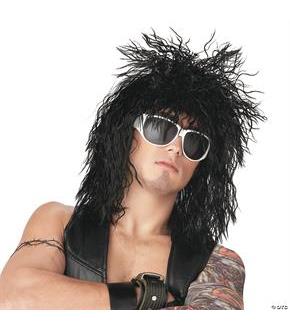Dude Rockin Black Wig