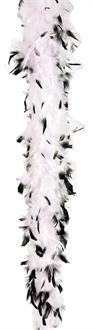Boa Feather 40 Wht W Blk Tips