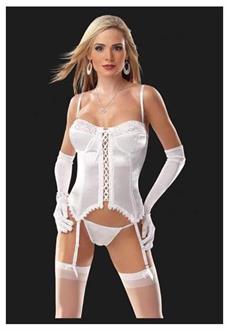 White Bustier And Thong