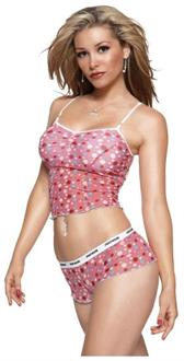 Pink Plus Size Cami With Shorts