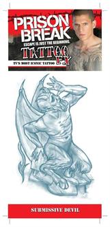 Prison Break Submissive Devil Temporary Tattoo