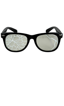 Black Broken Clear Glasses