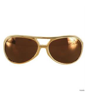 Rock And  Roll Gold Glasses