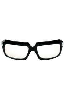 80'S Scratcher Black Clear Glasses