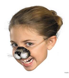 Black Cat Nose With Elastic