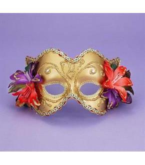 Ven Mask Gd/Gd W/Flowers
