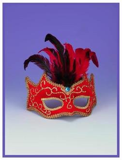 Half Style Mask Rd With Gold Trim