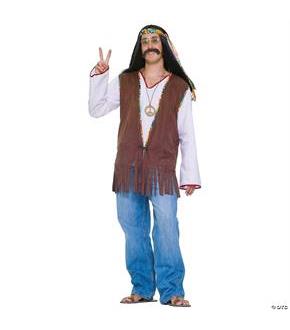 Faux Suede Hippie Vest Costume