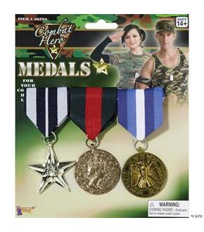 Combat Hero Medals 3 Set