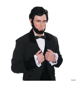 Lincoln Wig Beard Set Adult