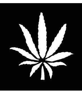 Stencil Weed Plant Brass