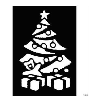 Stencil Xmas Tree Brass