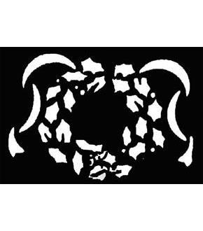 Stencil Xmas Wreath Brass