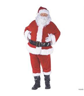 Santa Suit Complete Velour Costume