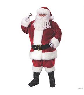 Santa Plush Crimson Plus Size Costume