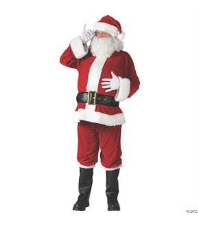 Santa Suit Complet Velour Plus Size Costume