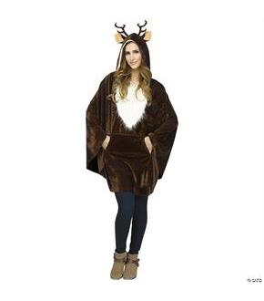 Reindeer Poncho Adult Adult