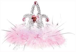 Tiara Marabou Pink Heart