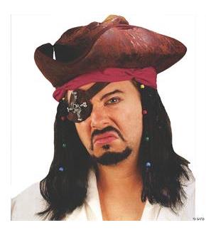 30 Inch Caribbean Pirate Wig