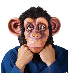 Comic Chimp In Lazy Song Mask