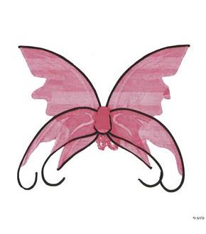 Butterfly Pink Wings With Black Trim