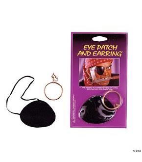 Satin Eye Patch With Earring