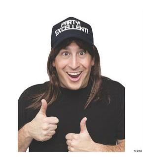 SNL Wayne Excellent Wig With Hat
