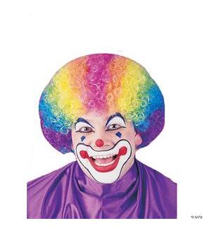 Rainbow Clown Wig