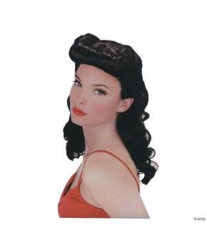 Pin Up Babe Black Wig