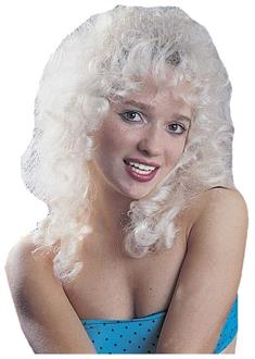 Curly Party Blonde White new Wig