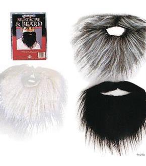 Mustache Beard Assorted White Grey