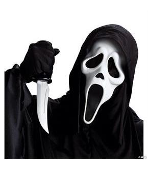 Ghost Face Mask W/Knife