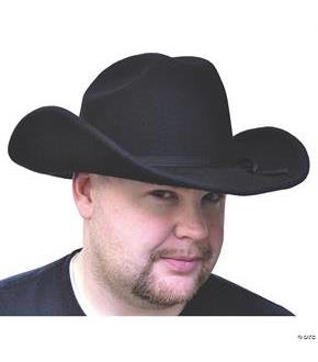 Cowboy Hat Black Felt Large