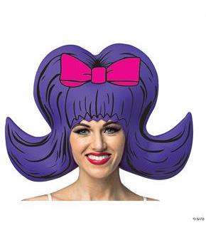 Bouffant Purple Comic Wig