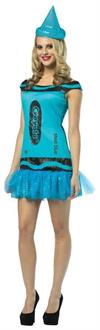 Crayola Steel Blue Glitz Adult Costume