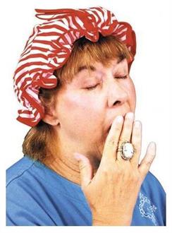 Red And White Striped Nightcap Ladies One Size Hat