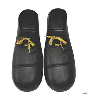 Black Clown Plastic  Shoes