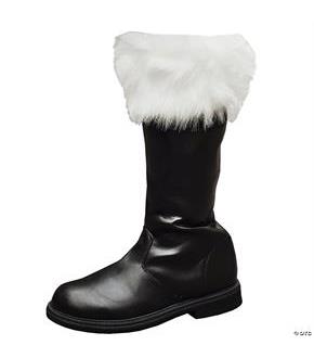 Santa Boot With White Fur Cuff