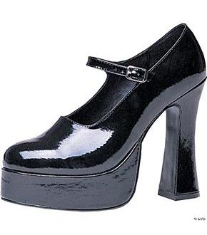 Platform Maryjane Black Shoes