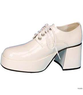 White Pat Men Platform Shoes