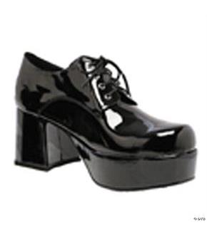 Black Pat Men Platform Shoes