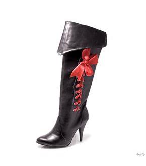 Pirate Boots With Red Ribbon
