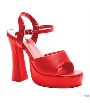 Platform Leather Red Shoes