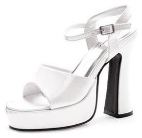 Platform Leather White Shoes