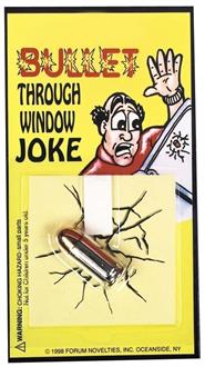 Bullet Through Window Decoration