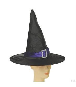 Elegant Witch Hat Black Purple